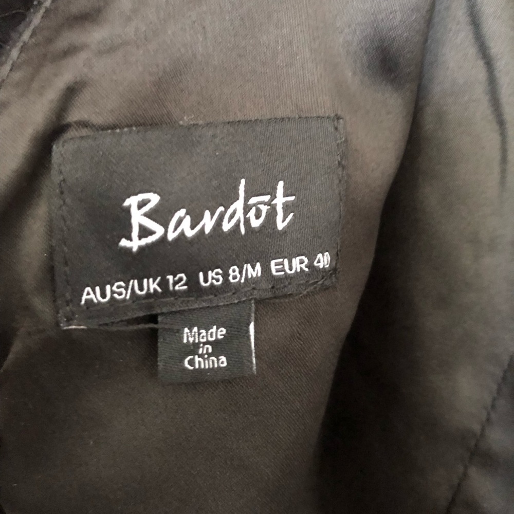 BARDOT Fiona Sleeveless Lace Midi Sheath Dress With Trumpet Hem Size XS - Picture 6 of 10